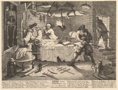 Hudibras slår Sidrophel og hans mand Whacum Twelve Large Illustrations for Sa..., februar 1725-26. af William Hogarth
