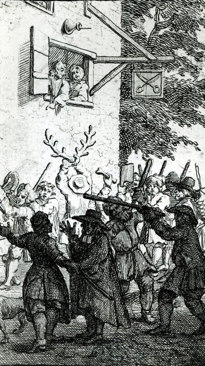Hullabaloo mod en skrædder af William Hogarth