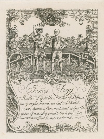 James Figgs erhvervskort tegnet af Hogarth af William Hogarth