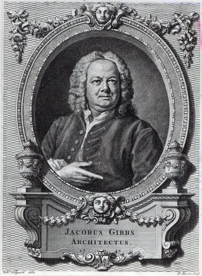 James Gibbs, graveret af Bernard Baron, 1747 af William Hogarth