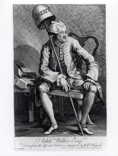 John Wilkes (1727-97) 1763 af William Hogarth