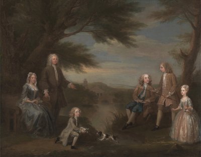 John og Elizabeth Jeffreys og deres børn, 1730. af William Hogarth