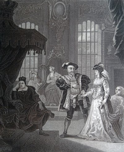 Kong Henrik den Ottende og Anna Bullen af William Hogarth