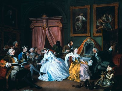 Ægteskab A-la-Mode: 4. The Toilette, 1743 af William Hogarth