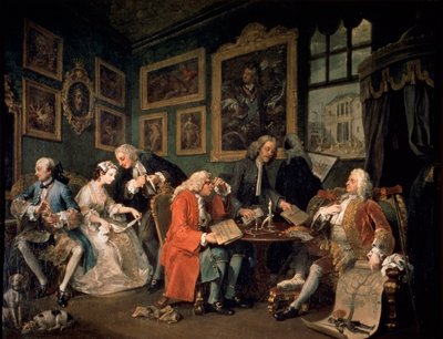 Ægteskab a la Mode: 1, Ægteskabskontrakten, 1743 af William Hogarth