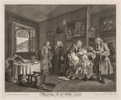 Ægteskab à la Mode: Grevindens død af William Hogarth