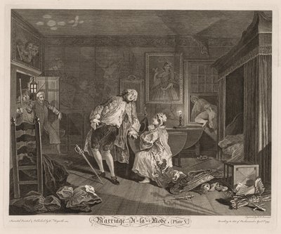 Ægteskab à la Mode: Jarlens død af William Hogarth