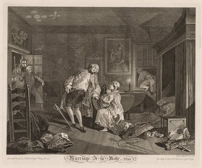Ægteskab à la Mode: Jarlens død af William Hogarth
