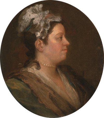Mary Hogarth (1699-1741), ca. 1740 (før-samtale) (se 174877) af William Hogarth