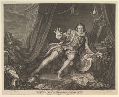 Mr. Garrick i Karakteren af Richard III, 20. juni 1746. af William Hogarth