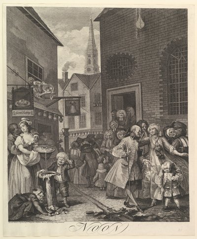 Middag: Døgnets fire tider af William Hogarth