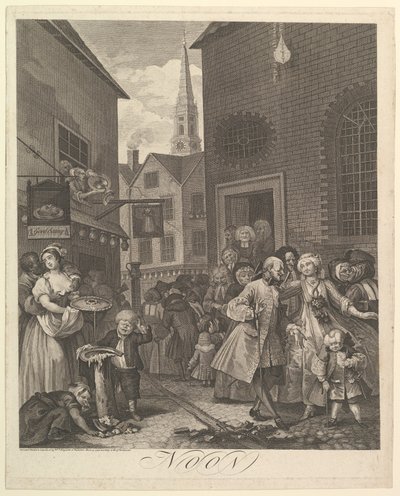 Middag de fire gange på dagen, 25. marts 1738. af William Hogarth