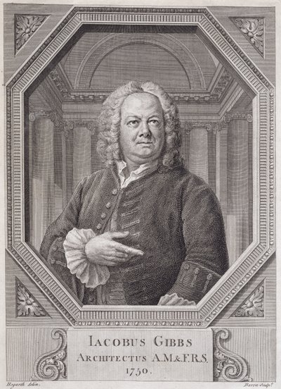 Portræt af James Gibbs (1682-1754) fra 