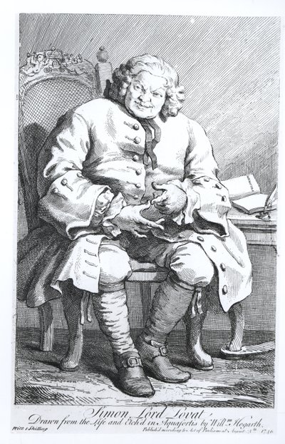 Portræt af Simon Fraser, Lord Lovat (ca. 1667-1747) 25. august 1746 af William Hogarth