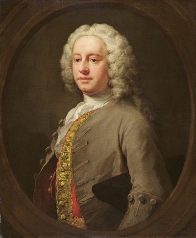 Portræt af en ukendt mand, cc.1740 af William Hogarth