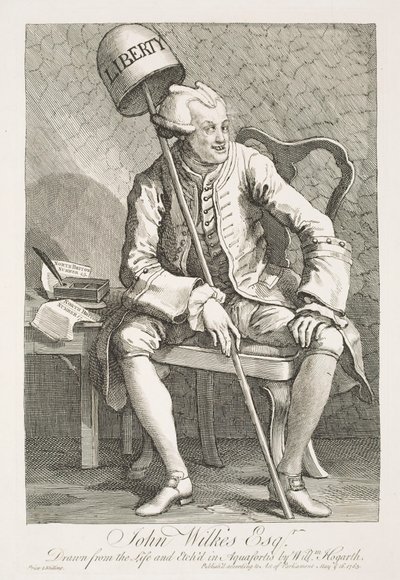 Portræt af John Wilkes, Esquire af William Hogarth