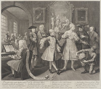 Velstand med en skøges smil af William Hogarth