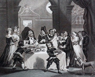Sancho ved festen, udsultet af sin læge af William Hogarth af William Hogarth