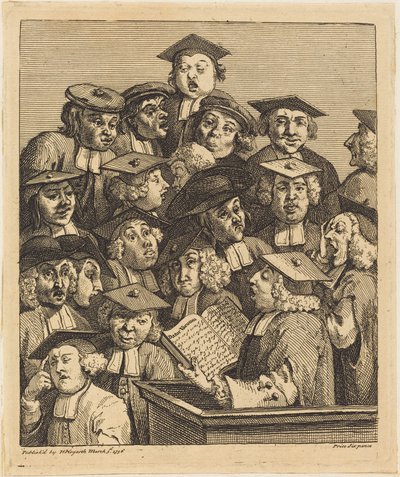 Lærde ved en forelæsning af William Hogarth