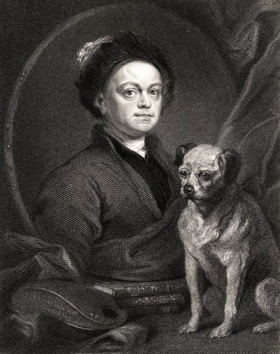 Self Portrait, fra Gallery of Portraits, udgivet i 1833 af William Hogarth