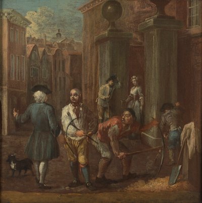 Tegn på en brolægger af William Hogarth