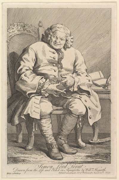 Simon Lord Lovat, 1746. af William Hogarth
