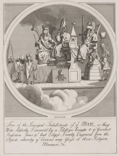 Nogle af de vigtigste indbyggere i ye Moon: royale, bispedømme og lov af William Hogarth