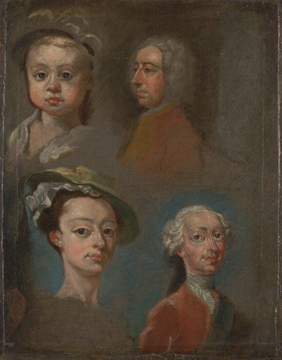 Studier af hoveder af William Hogarth