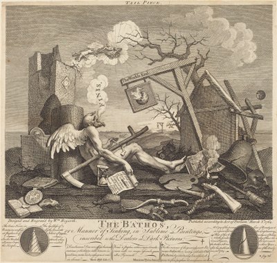 Halestykke eller The Bathos af William Hogarth