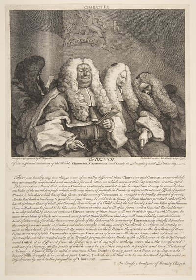 Bænken, september 1758. af William Hogarth