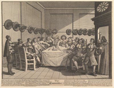 Udvalgets tolv store illustrationer for Samuel Butlers Hudibras, tavle 10, 1725-68. af William Hogarth