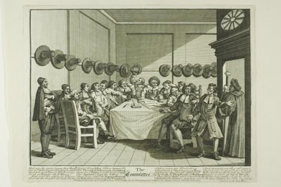 Komitéen, plade ti fra Hudibras af William Hogarth