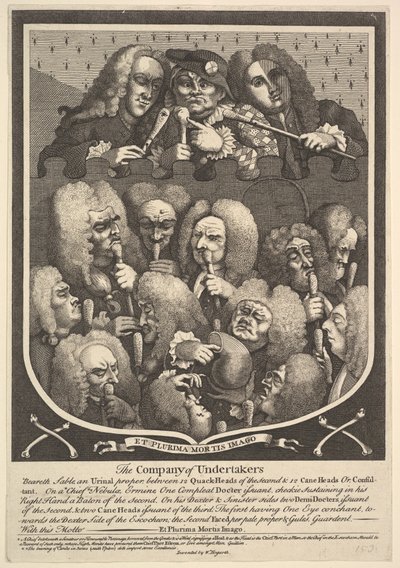 Bedemandsselskabet efter 1736. af William Hogarth