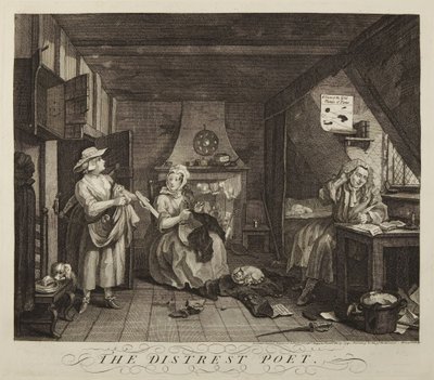 Den nødstedte digter af William Hogarth