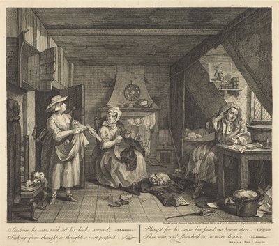 Den nødlidende digter af William Hogarth
