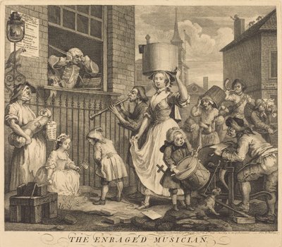 Den rasende musiker af William Hogarth