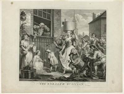 Den rasende musiker af William Hogarth