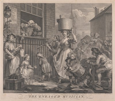 Den rasende musiker af William Hogarth
