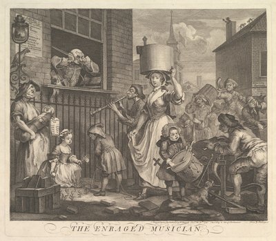 Den rasende musiker af William Hogarth
