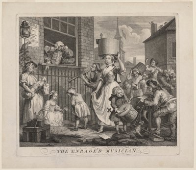 Den rasende musiker af William Hogarth