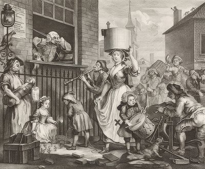 Den rasende musiker. 1741 af William Hogarth
