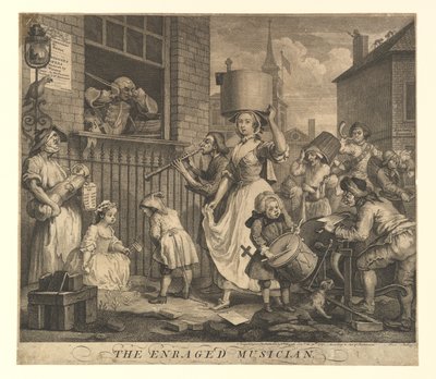 Den rasende musiker, 30. november 1741. af William Hogarth
