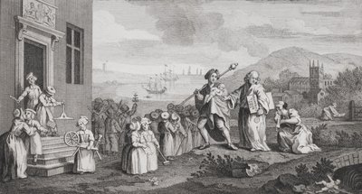 The Foundlings, graveret af F. Morellon La Cave af William Hogarth
