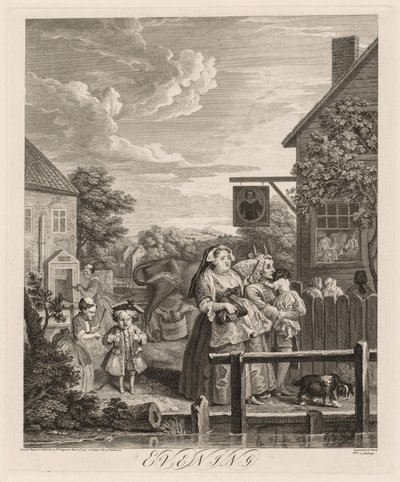 De fire gange på dagen: Aften af William Hogarth