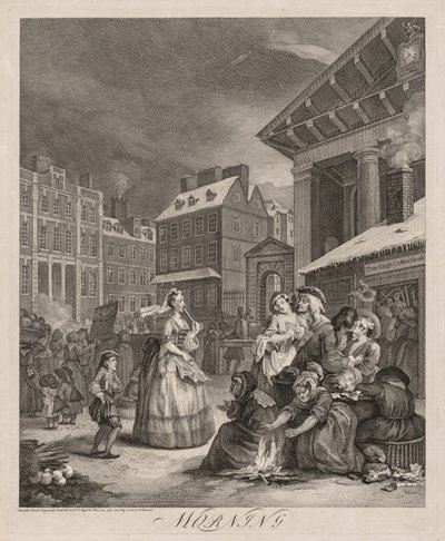 De fire gange på dagen: Morgen af William Hogarth