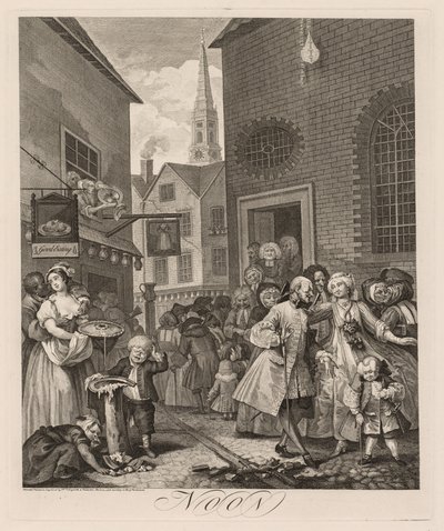 De fire gange på dagen: middag af William Hogarth