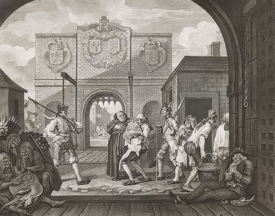 The Gate of Calais, eller O Roast Beef of Old England, eller Oh, Roast Beef of Old England. 1749 af William Hogarth