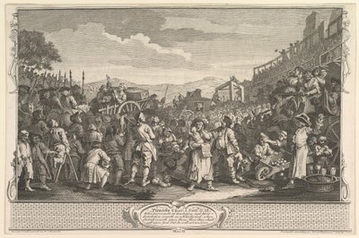 The Idle Prentice Executed at Tyburn Industry and Idleness, plade 11, 30. september 1747. af William Hogarth