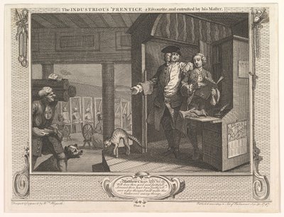 Den flittige Prentice en Favorit og betroet af sin Mesterindustri a..., 30. september 1747. af William Hogarth