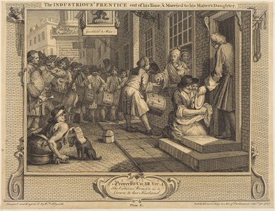 Den flittige lærling er udlært og gift med sin mesters datter af William Hogarth